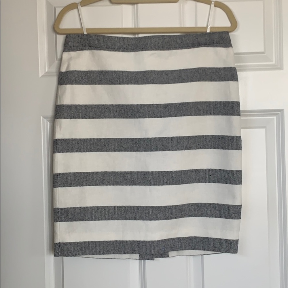 J. Crew “The Pencil Skirt” Nautical Stripe